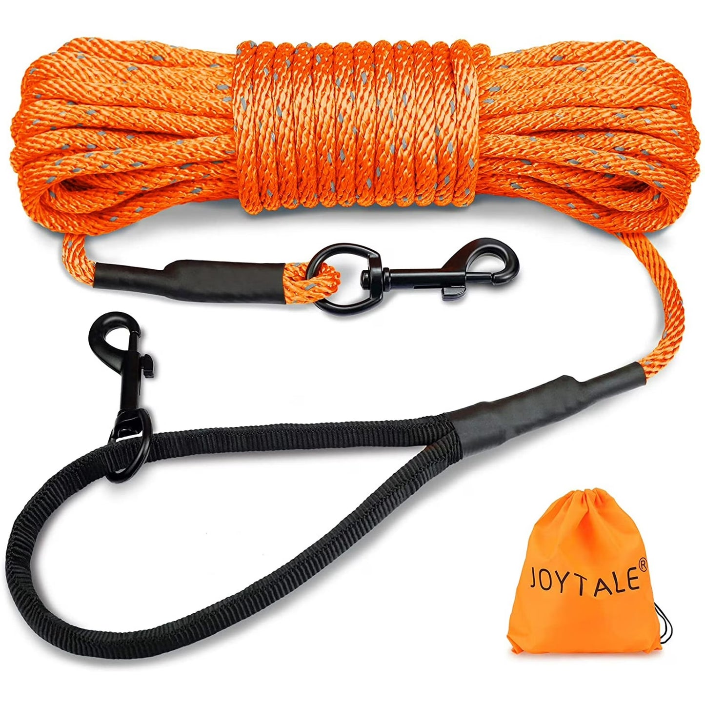 Adjustable 30FT Long Dog Training Leash with Reflective Padded Handle, Durable Tie-Out Rope for Puppies and Small Dogs Outdoor Recall Exercise and Walking Control