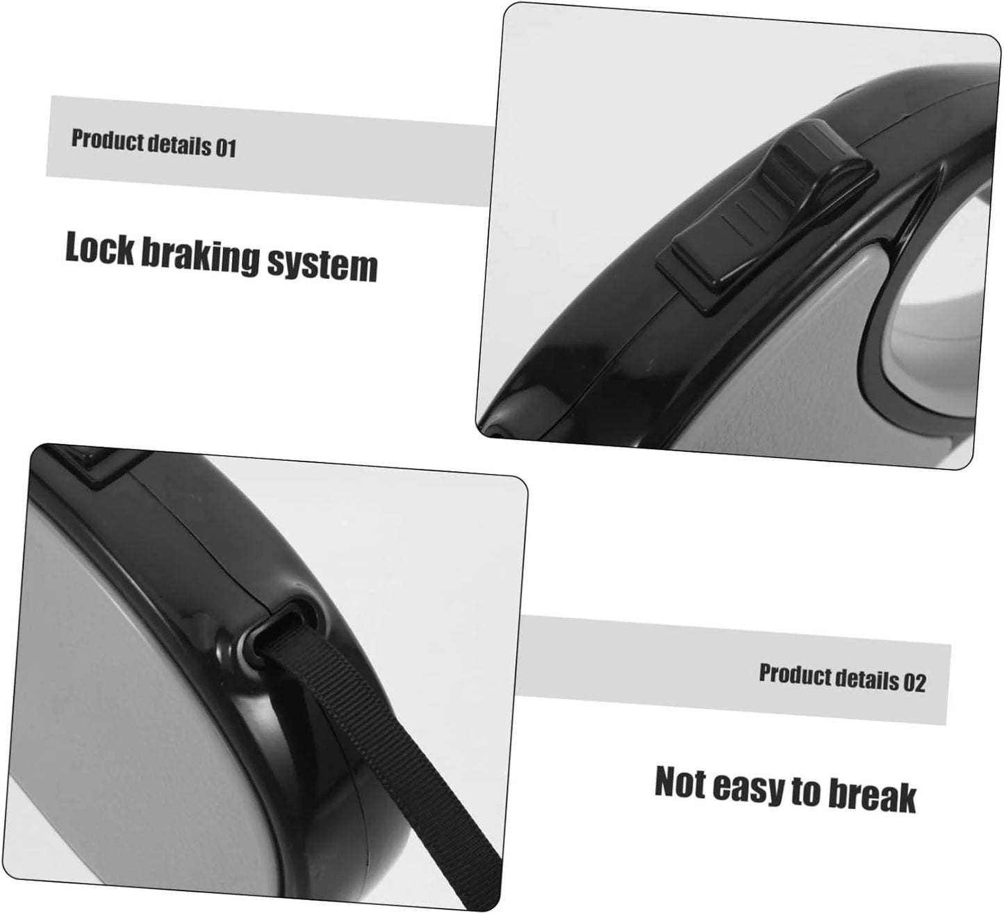 5M Retractable Dog Training Leash with One-Hand Brake System, Automatic Extend Tie-Out Lead for Puppies, Small Dogs and Cats Outdoor Walking Control