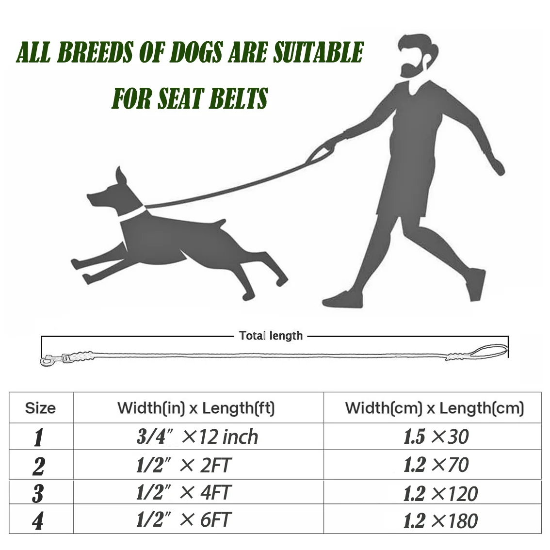 2FT Short Leather Dog Training Leash Heavy Duty Control Lead, 1/2 Inch Wide Full Grain Leather Walking Leash for Small Medium and Large Dogs