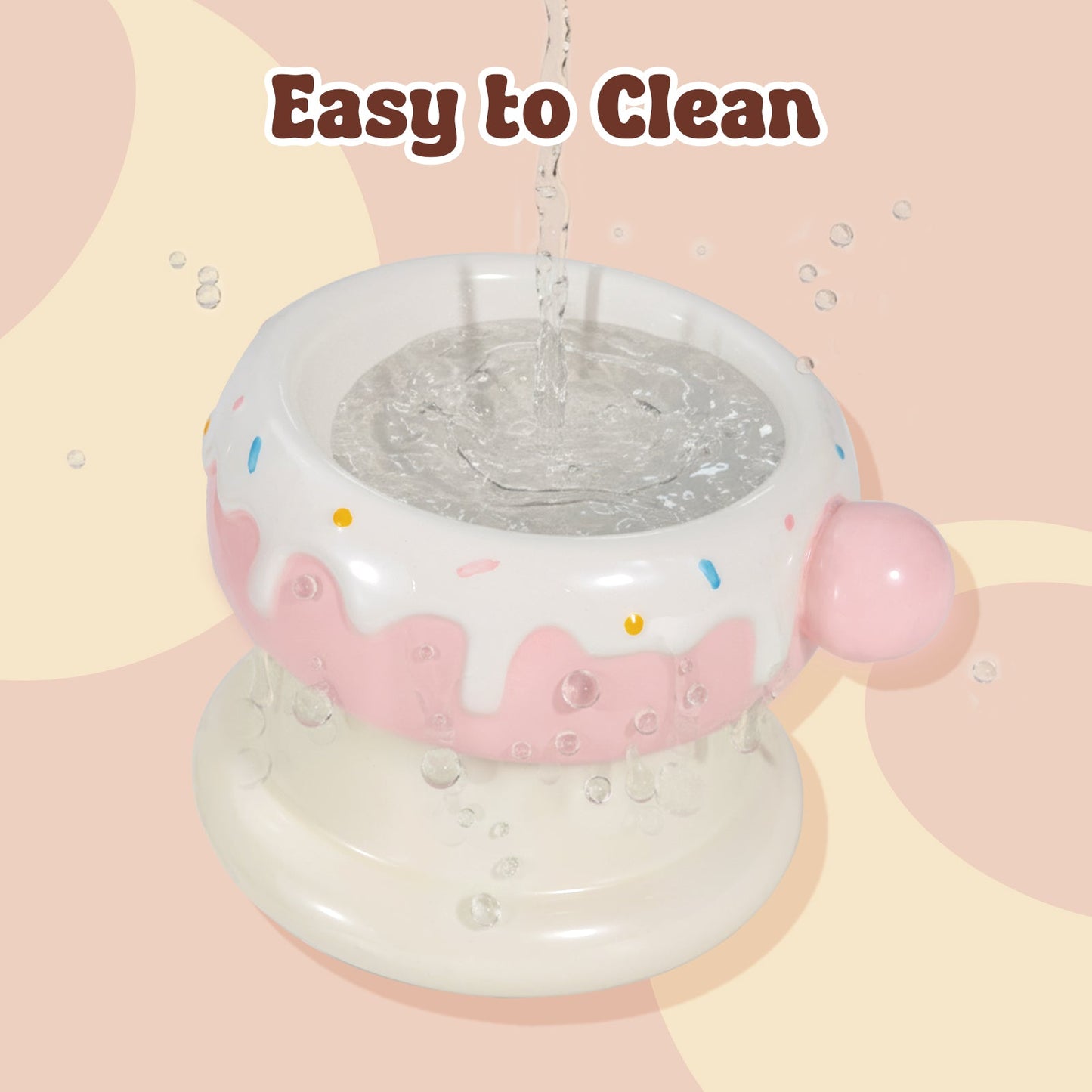 27oz Donut-Shaped Elevated Cat Bowl Set – Ceramic Pet Feeder with Shallow & Deep Bowls for Healthy Feeding