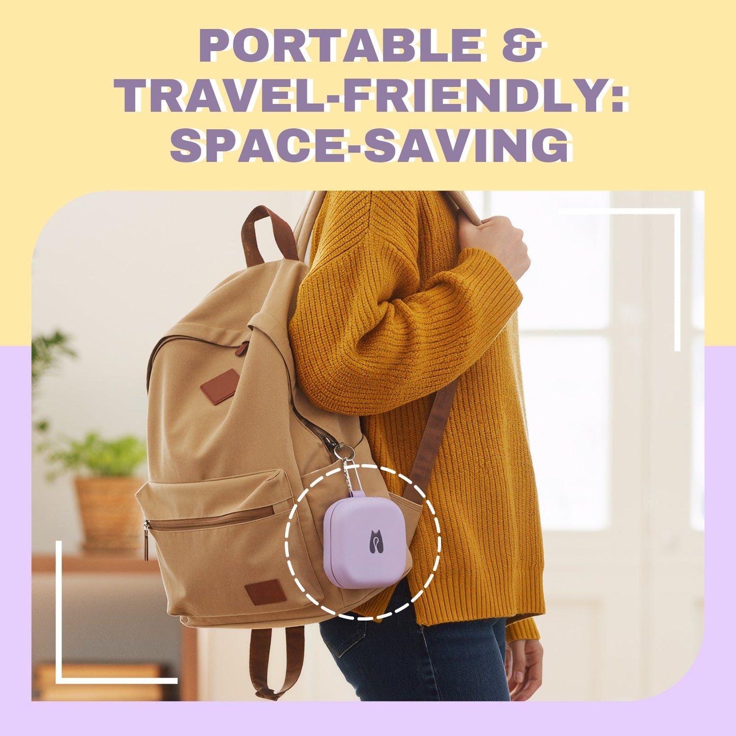 20oz Portable Double Cat Bowl – Travel-Friendly Dual Pet Feeder for Food and Water